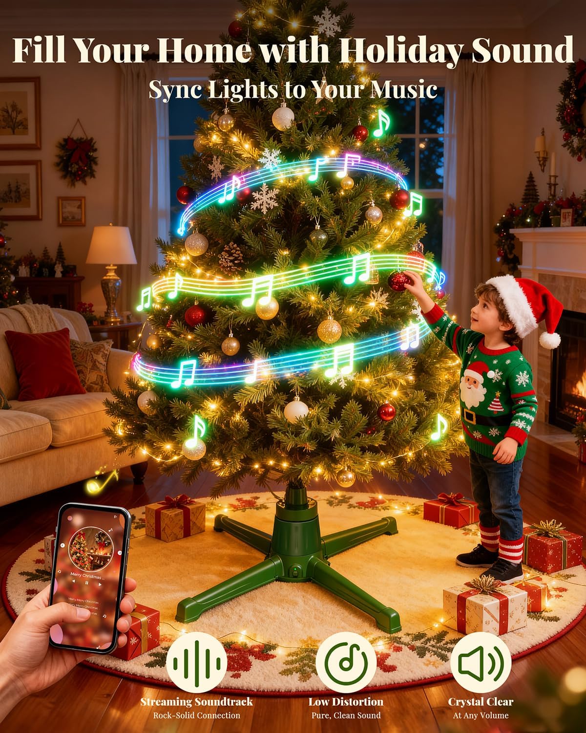 🎄Musical 360° Rotating Tree Stand🎄